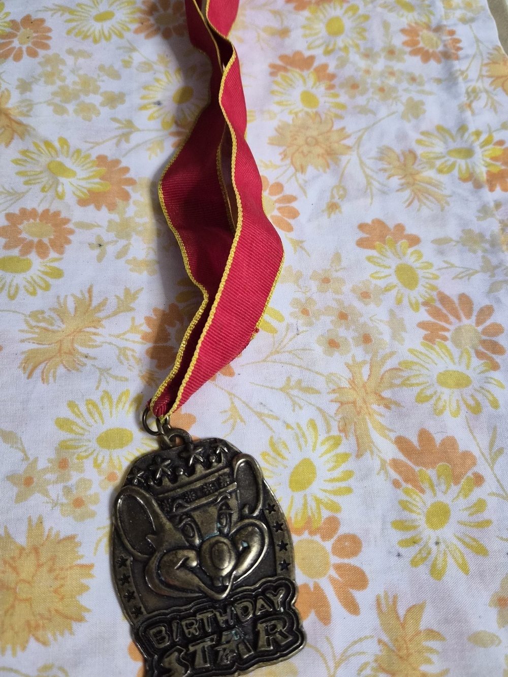 Chuck E Cheese's Birthday Star Medal Medallion Lanyard Where a Kid can be a Kid